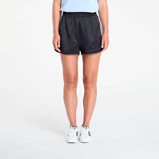 Shorts adidas Originals Satin Shorts Ruffle 3-Stripes Black