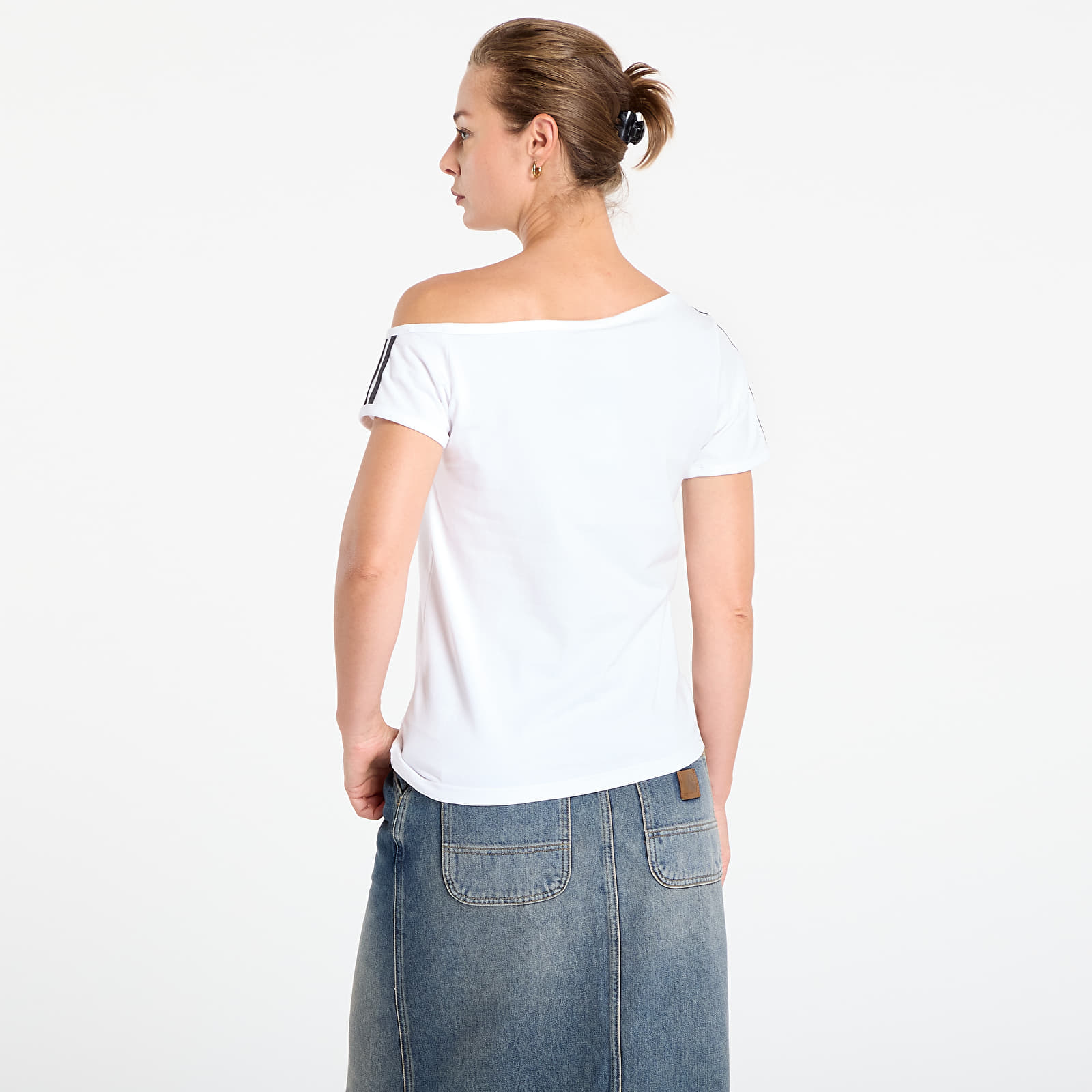 T-shirts adidas Originals Campus 2000 Off Shoulder T-Shirt White