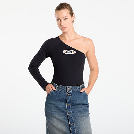 Body adidas Originals Campus 2000 One-Shoulder Bodysuit Black