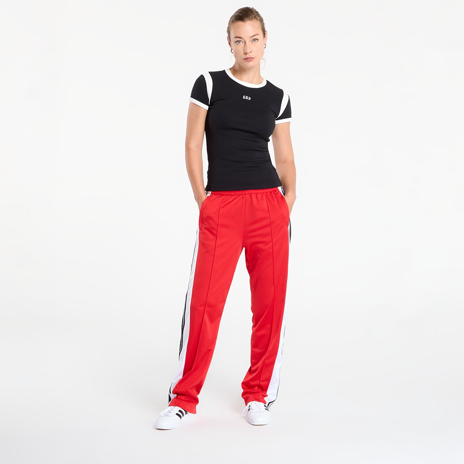 Damen Sweatpants adidas Adibreak Tracksuit Bottoms Better Scarlet/ Black