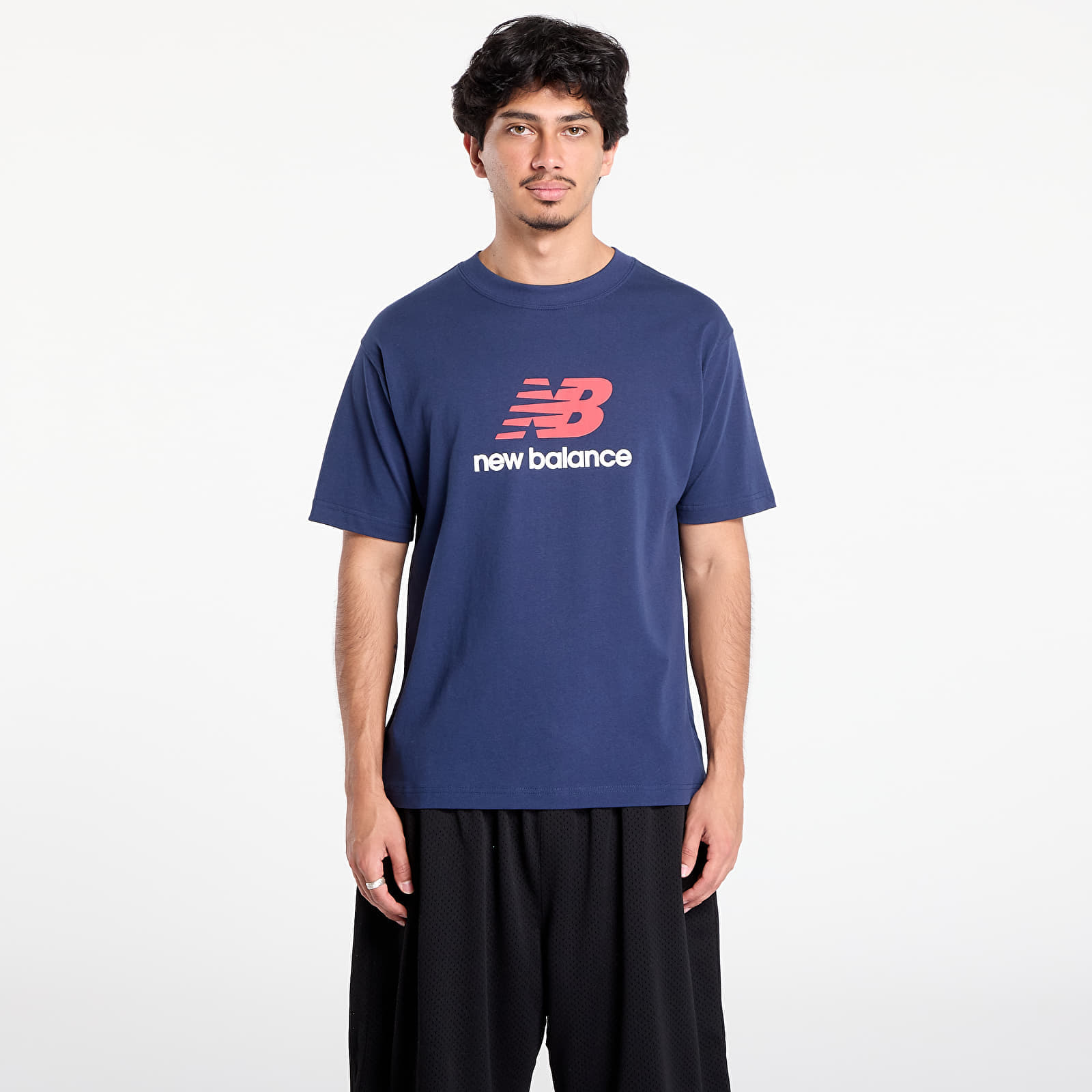 Tricou New Balance Athletics Logo T-Shirt Blue M