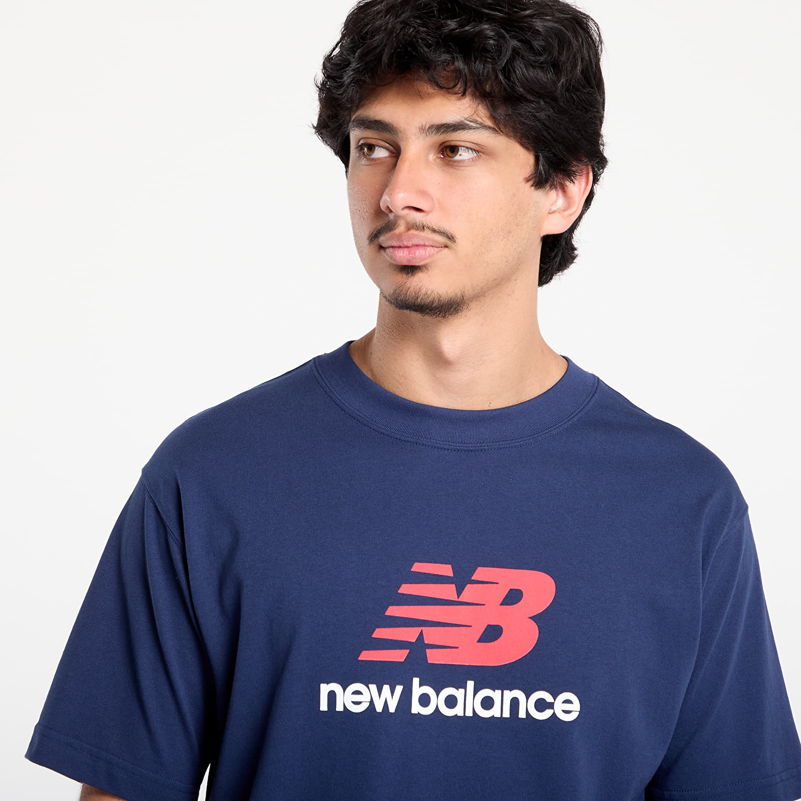 T-Shirts Männer New Balance Athletics Logo T-Shirt Blue