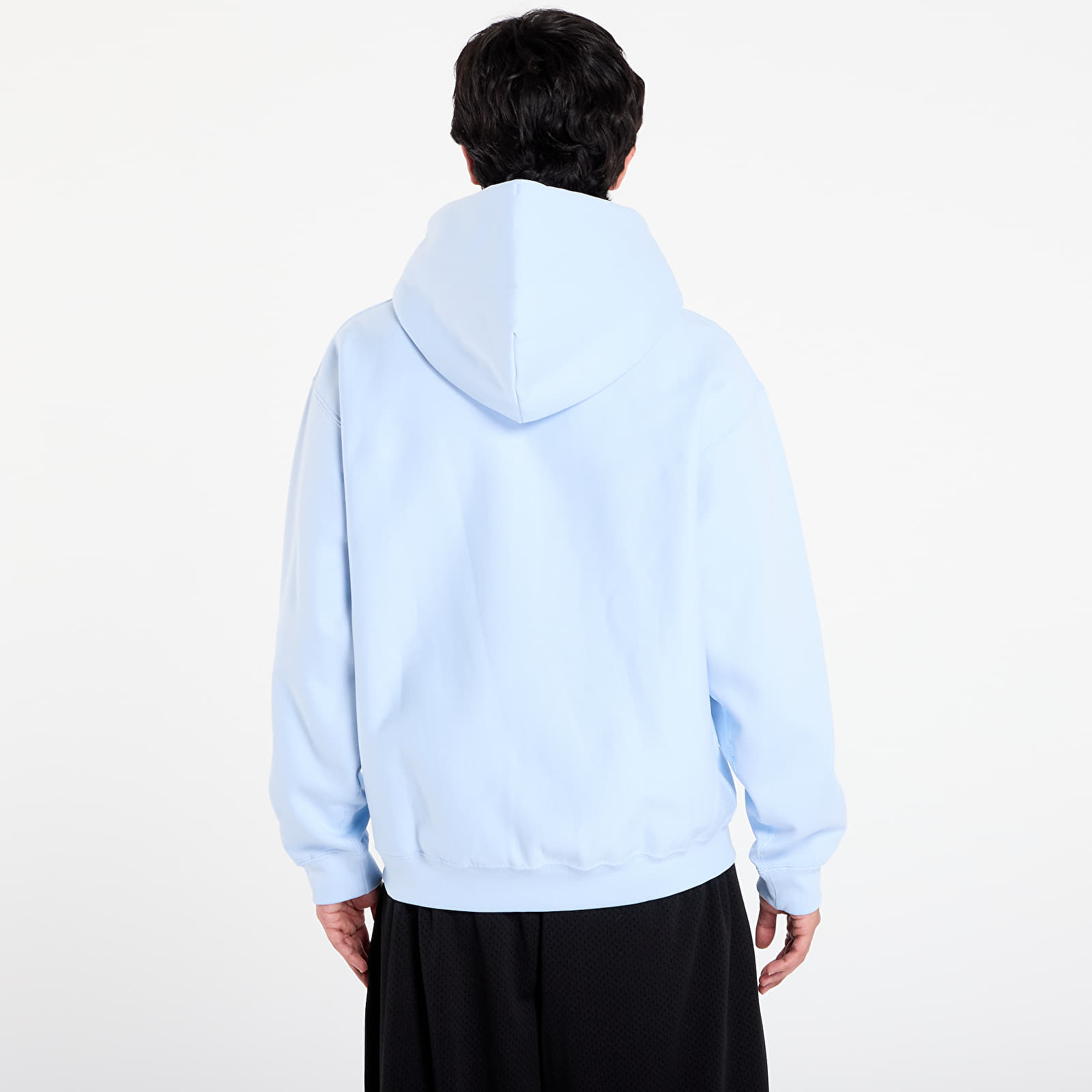 Herren-Sweatshirts Nike Solo Swoosh Men's Full-Zip Fleece Hoodie Celestine Blue/ Celestine Blue/ White