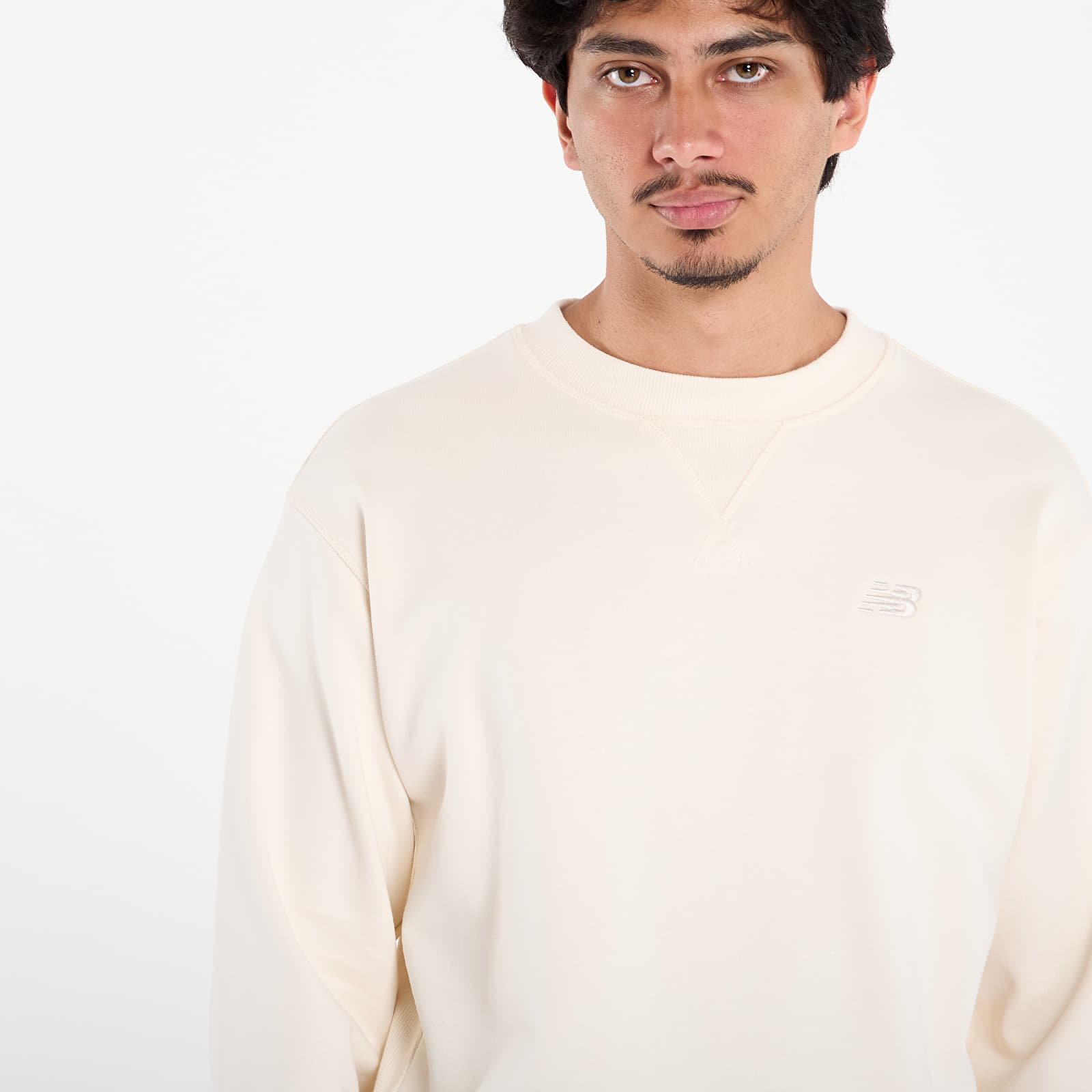 Herren-Sweatshirts New Balance Athletics French Terry Crew Beige