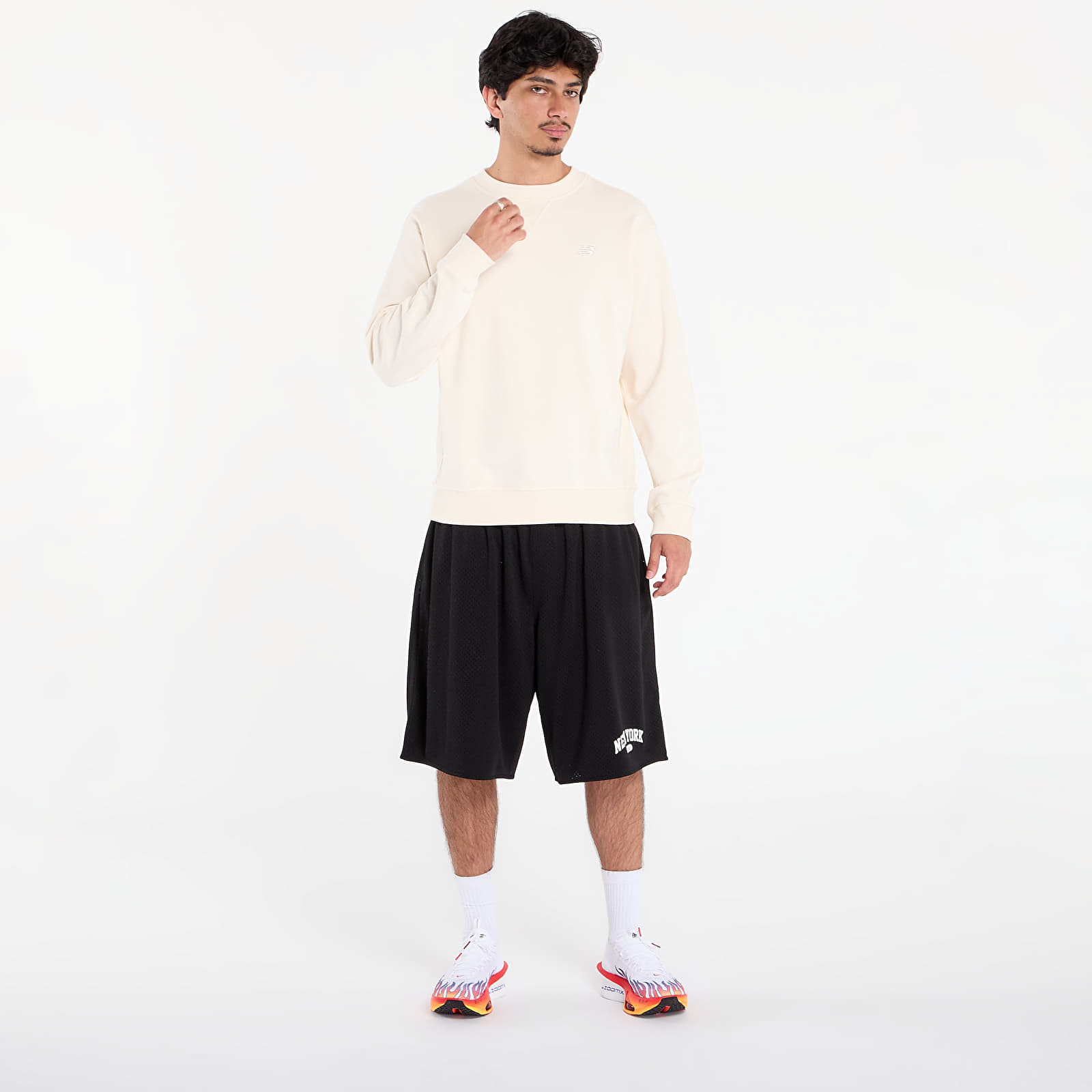 Herren-Sweatshirts New Balance Athletics French Terry Crew Beige