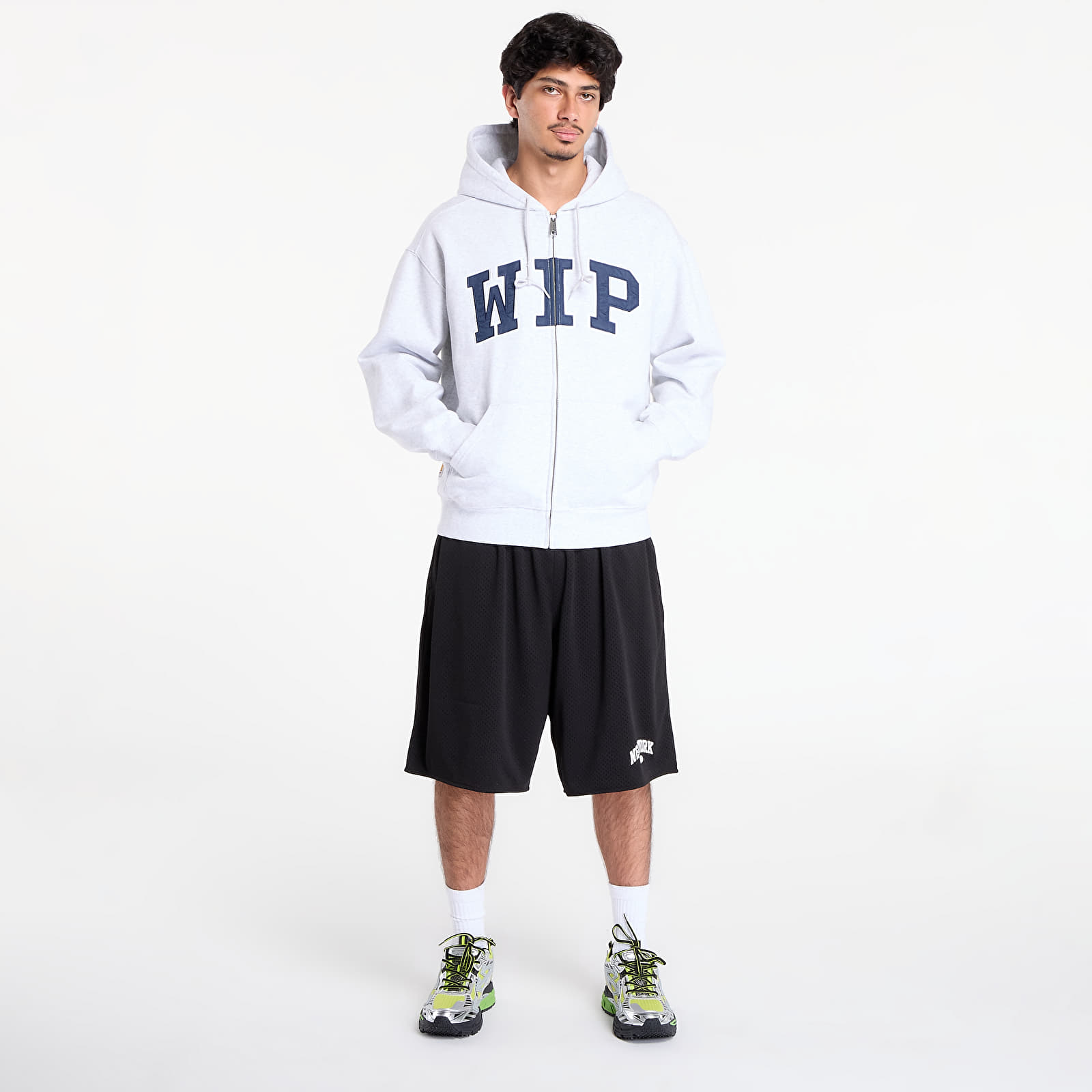 Hoodies and sweatshirts  Carhartt WIP Hooded WIP Sweat Jacket UNISEX Ash Heather Stone Washed