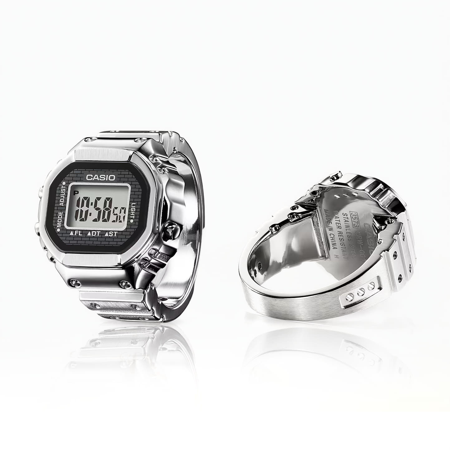 Klockor för män Casio 50th Anniversary Ring Watch CRW-001-1ER Silver