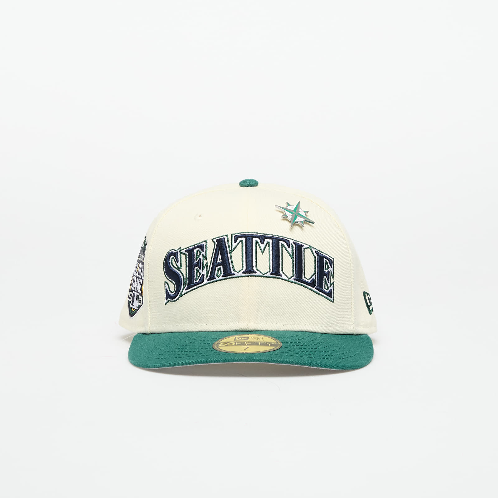 Șepci pentru bărbați New Era Seattle Mariners 59FIFTY All Star Game Pin Pc Cap Light Cream/ Emg