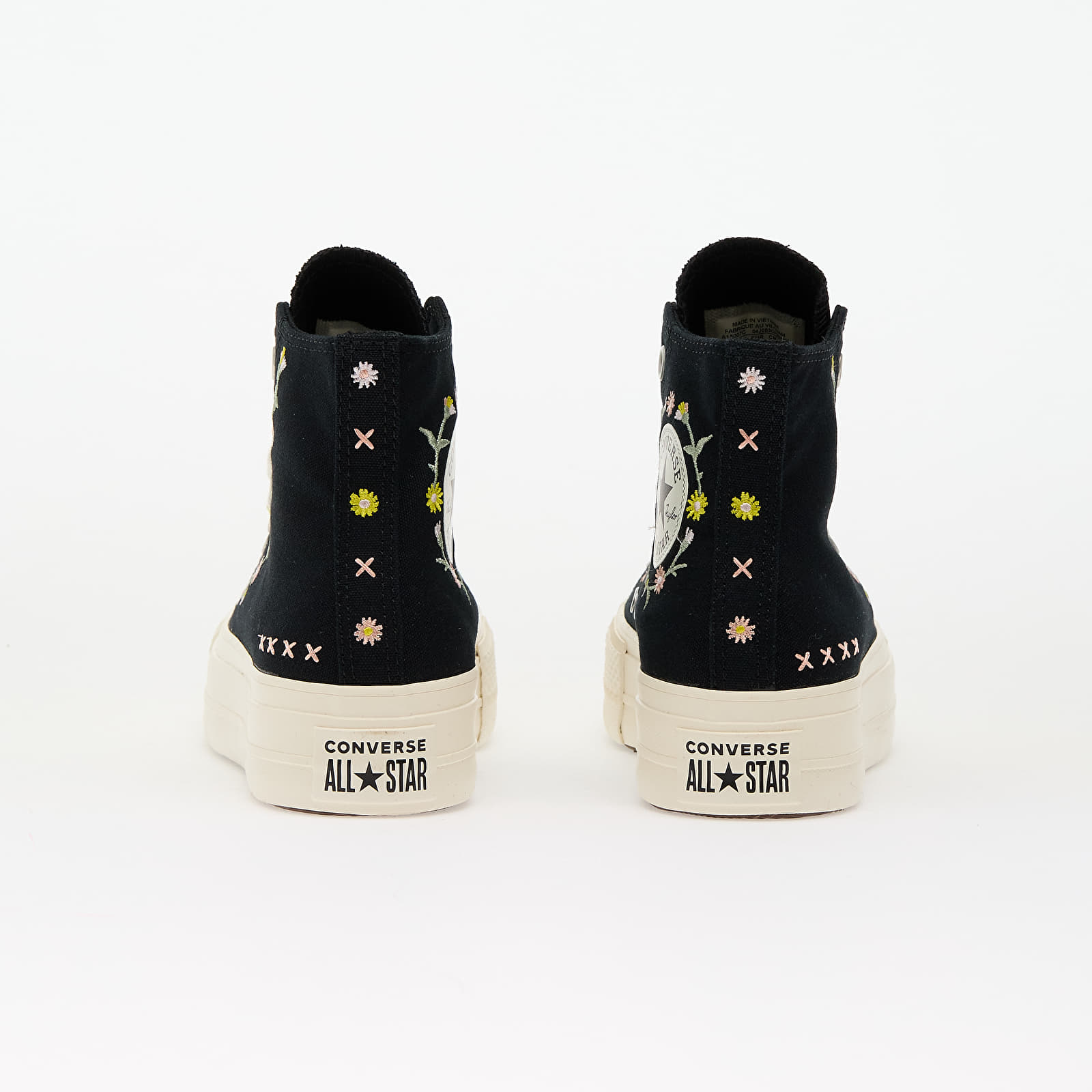 Sneakers und Schuhe für Frauen Converse Chuck Taylor All Star Lift Floral Embroidery Black/ Egret/ Flamingo Fade