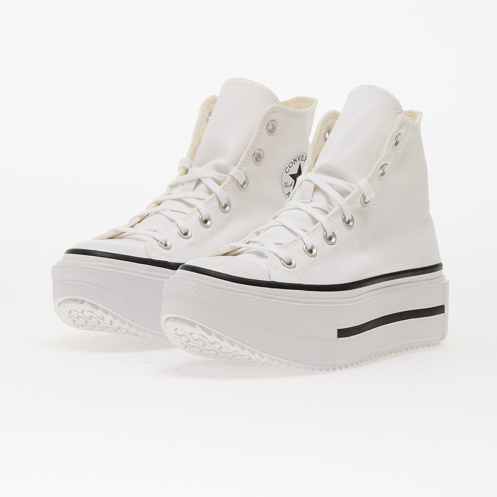 Turnschuhe und Schuhe für Männer Converse Chuck Taylor All Star Lift Double Stack White/ Black/ White
