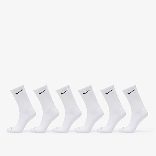 Nike Everyday Plus Cushioned Training Crew Socks 6-Pack White/ Black
