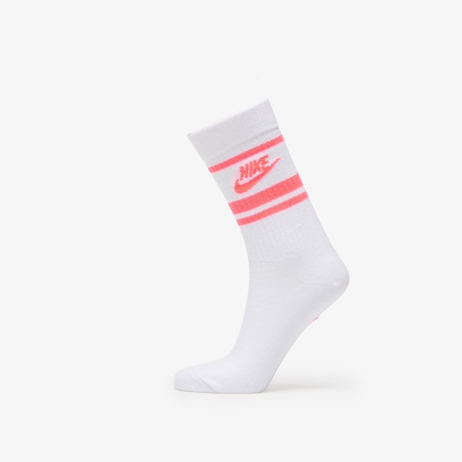 Șosete pentru bărbați Nike Sportswear Dri-FIT Everyday Essential Crew Socks 3-Pack White/ Hot Punch/ Hot Punch