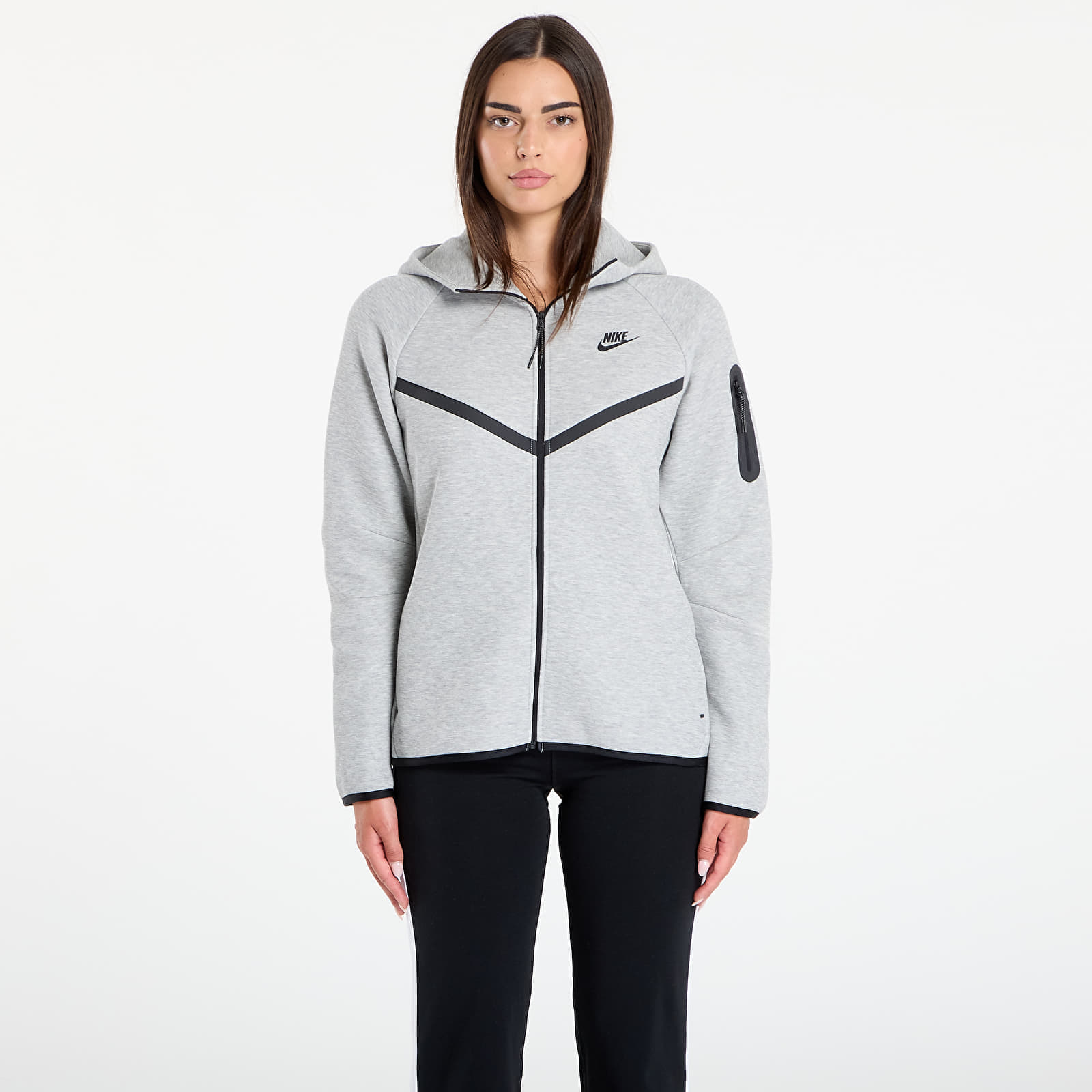 Nike Sportswear Tech Fleece Windrunner Women's Full-Zip Hoodie Dk Grey Heather/ Black L