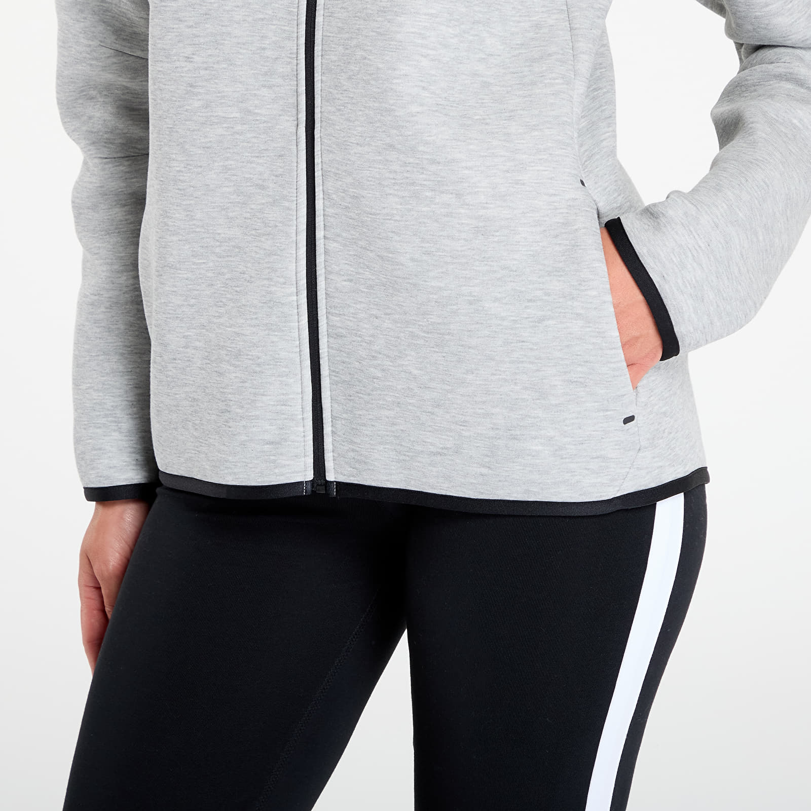 Női pulóverek és pulóverek Nike Sportswear Tech Fleece Windrunner Women's Full-Zip Hoodie Dk Grey Heather/ Black