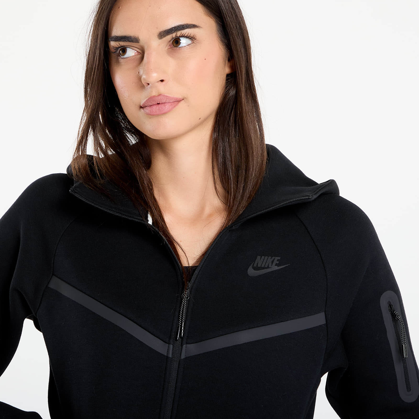 Kapucnis pulóverek és pulcsik Nike Sportswear Tech Fleece Windrunner Women's Full-Zip Hoodie Black/ Black