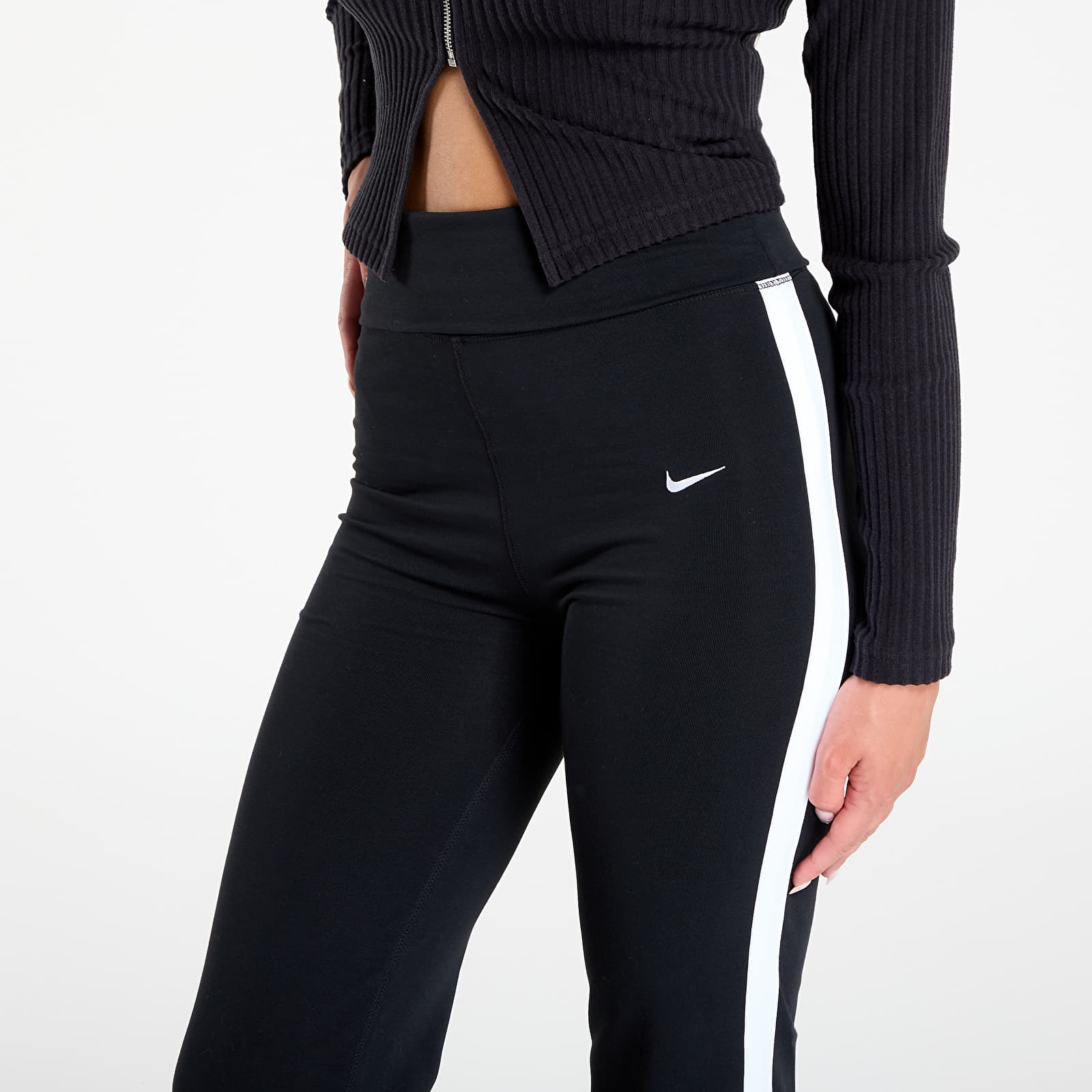 Nadrágok Nike Sportswear Women's High-Waisted Pants Black/ White