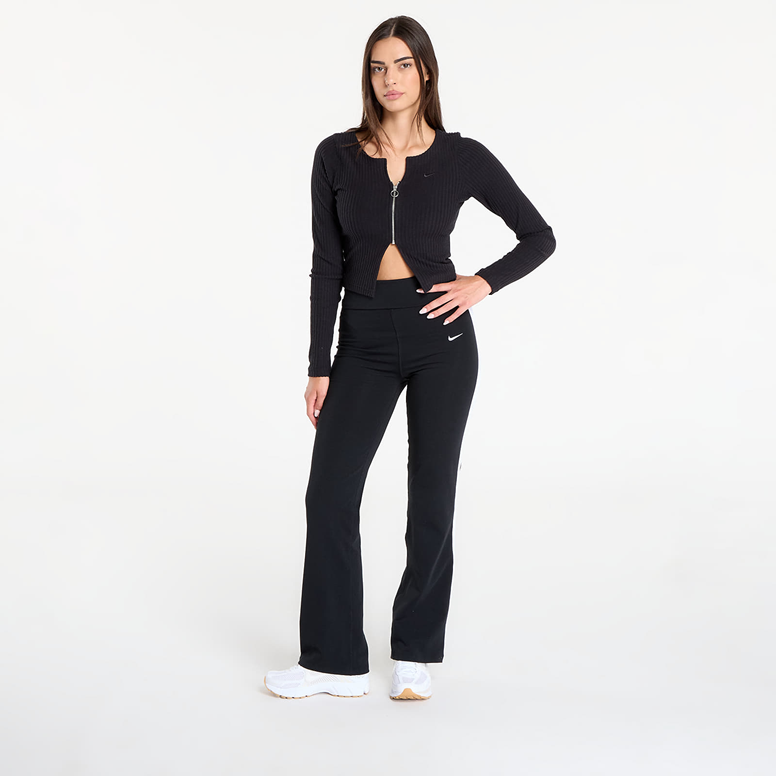 Nadrágok Nike Sportswear Women's High-Waisted Pants Black/ White