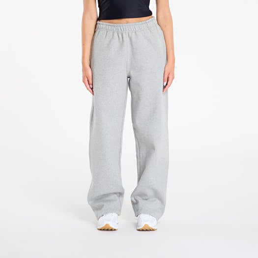 Nike Solo Swoosh Men's Fleece Open-Hem Pants Dk Grey Heather/ Lt Smoke Grey/ White