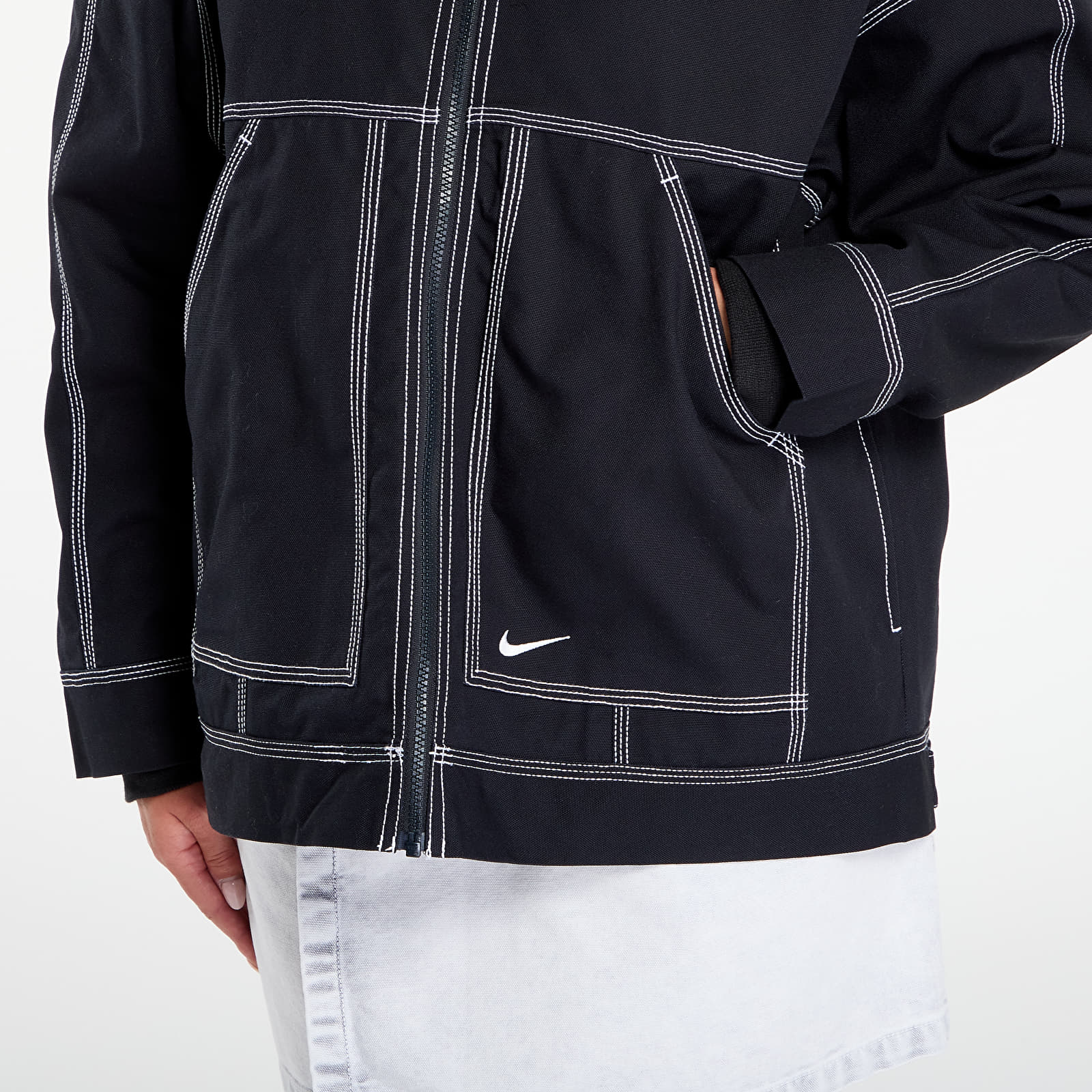 Jacken Nike Sportswear Women's Oversized Graphic Cargo Jacket Black/ Summit White