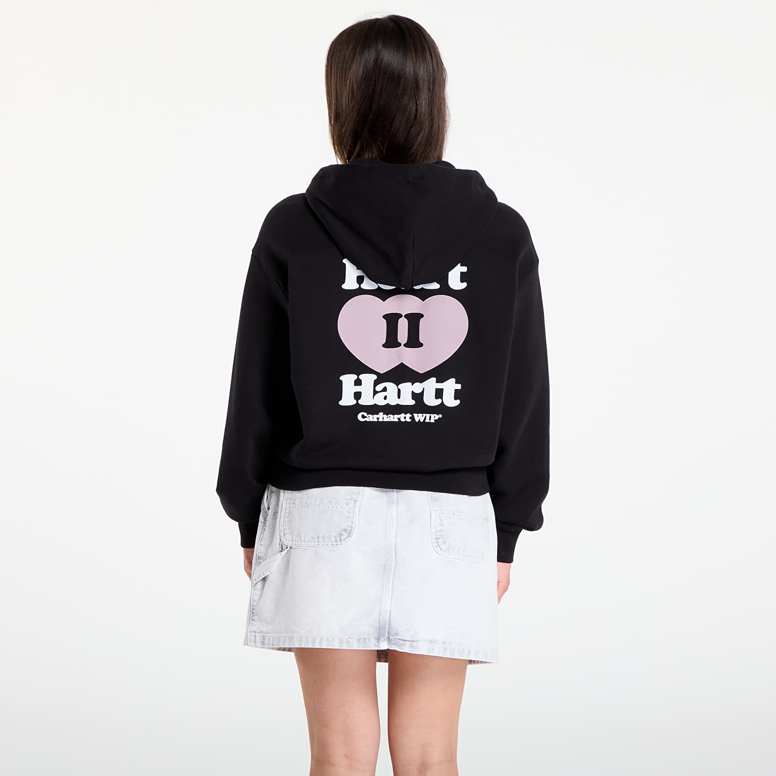 Sweatshirts für Frauen Carhartt WIP W' Hooded Heart II Hartt Jacket Black