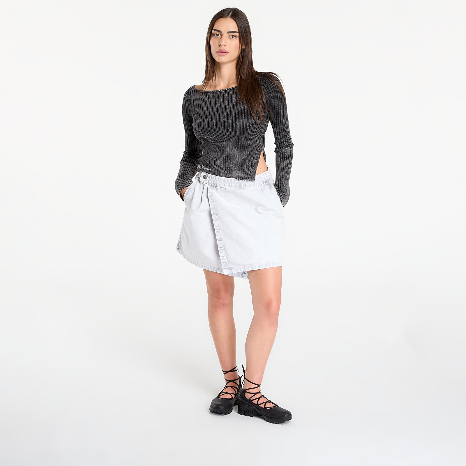 Röcke Carhartt WIP W' Emery Skirt Black Chalk Wash