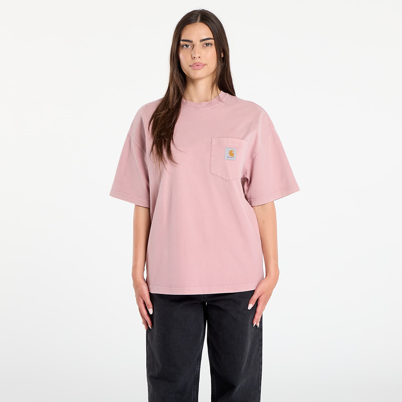T-Shirts Carhartt WIP S/S Hudson Pocket T-Shirt Daphne Chalk Wash
