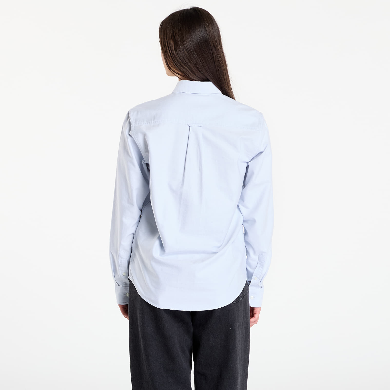 Hemden Carhartt WIP L/S C-Logo Shirt Blue Fog/ White