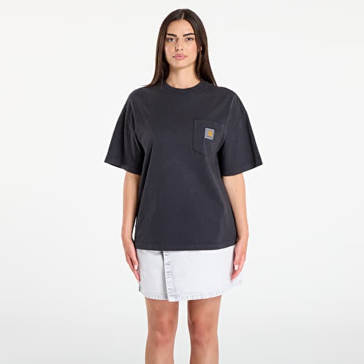 T-shirt Carhartt WIP S/S Hudson Pocket T-Shirt Black Chalk Wash