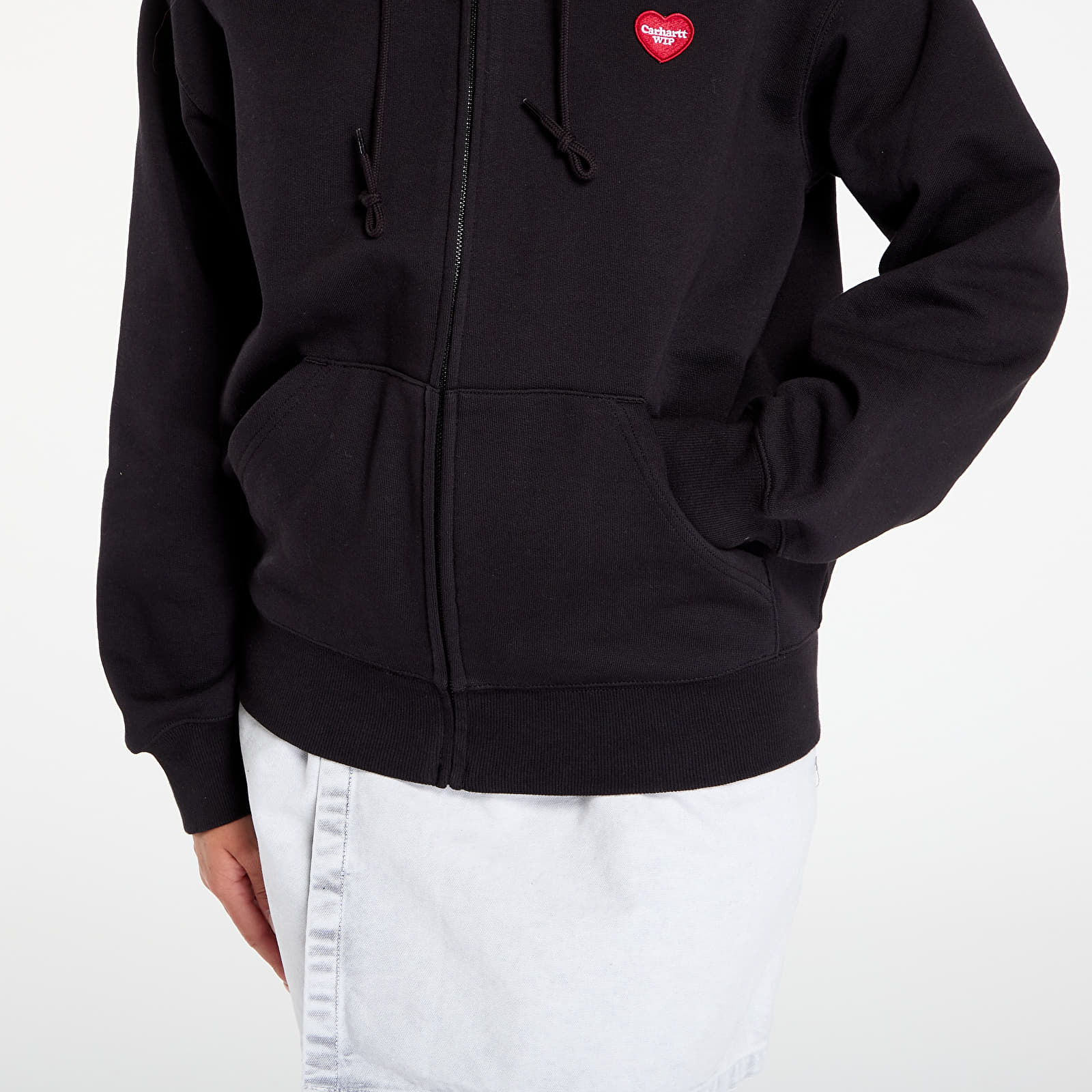 Kapucnis pulóverek és pulcsik Carhartt WIP Hooded Heart II Hartt Sweat Jacket Black