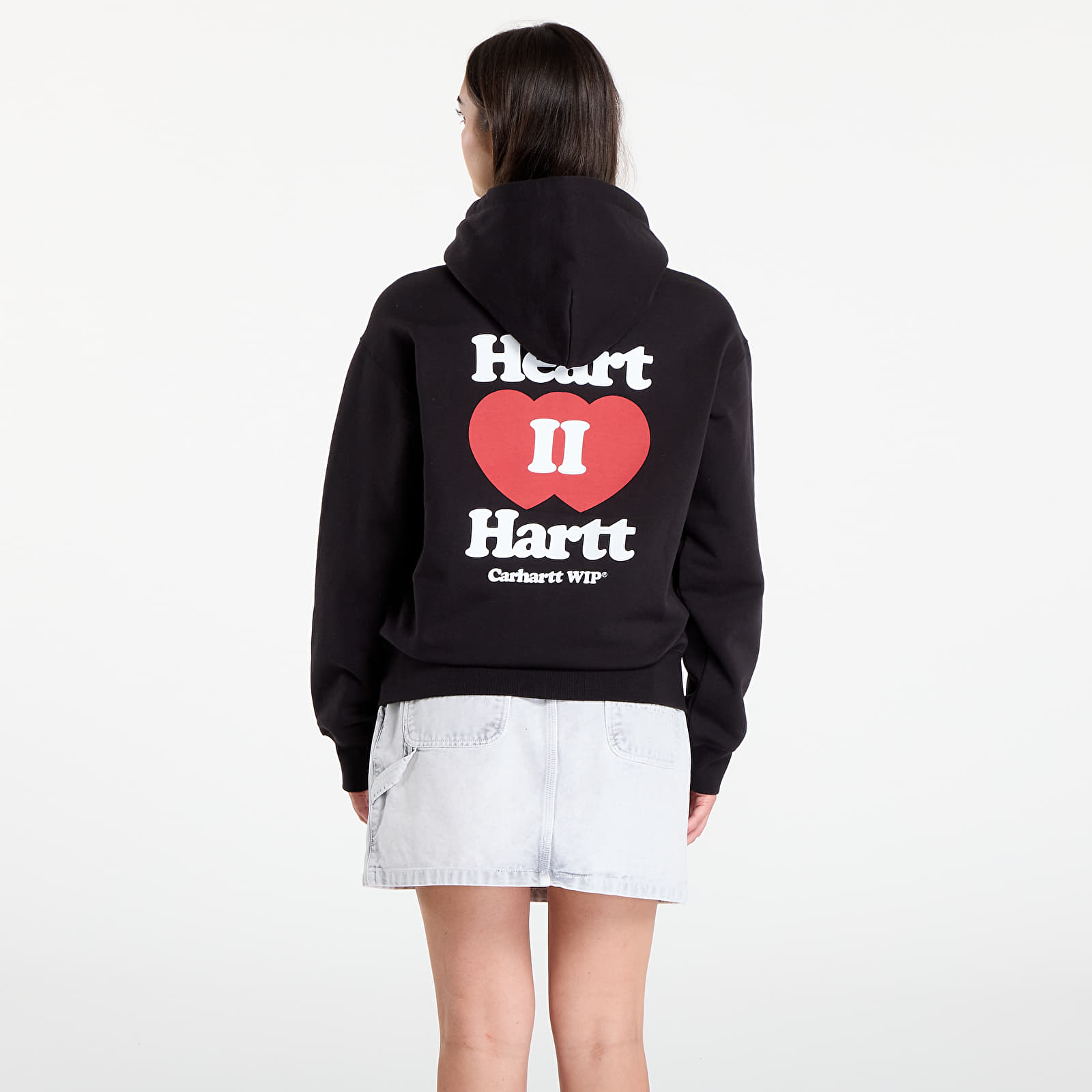 Kapucnis pulóverek és pulcsik Carhartt WIP Hooded Heart II Hartt Sweat Jacket Black