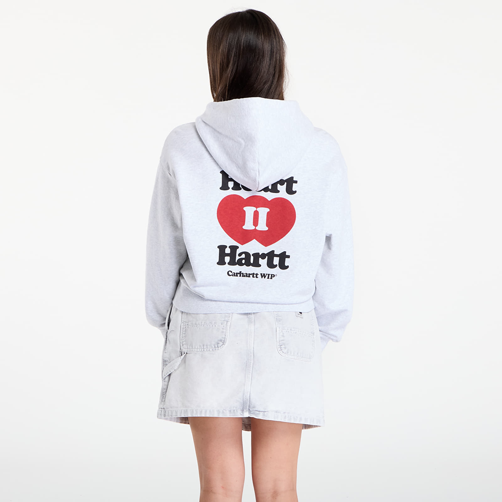 Sweatshirts Carhartt WIP W' Hooded Heart II Hartt Jacke Ash Heather