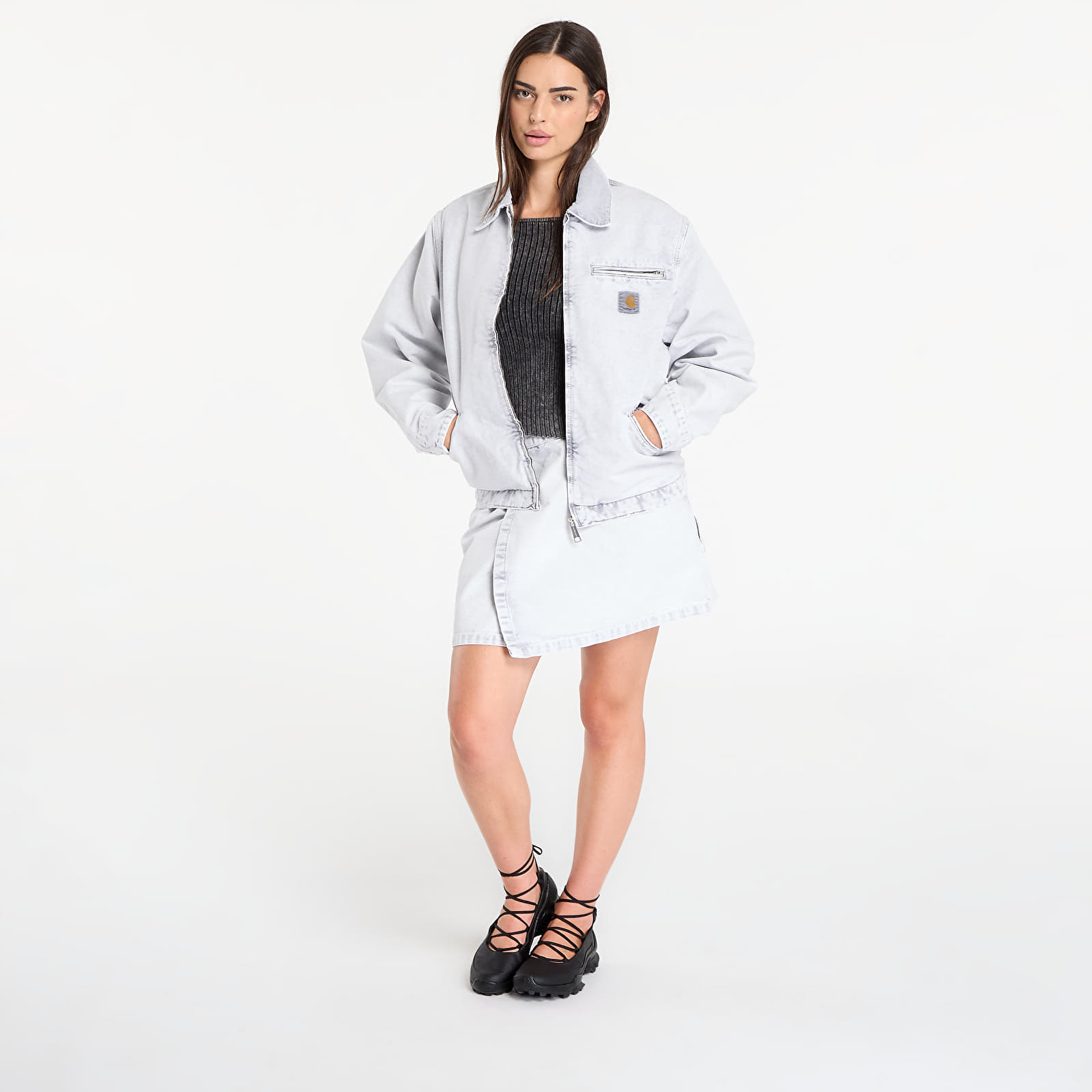 Jacken Carhartt WIP OG Detroit Jacket Black/ Black Chalk Wash
