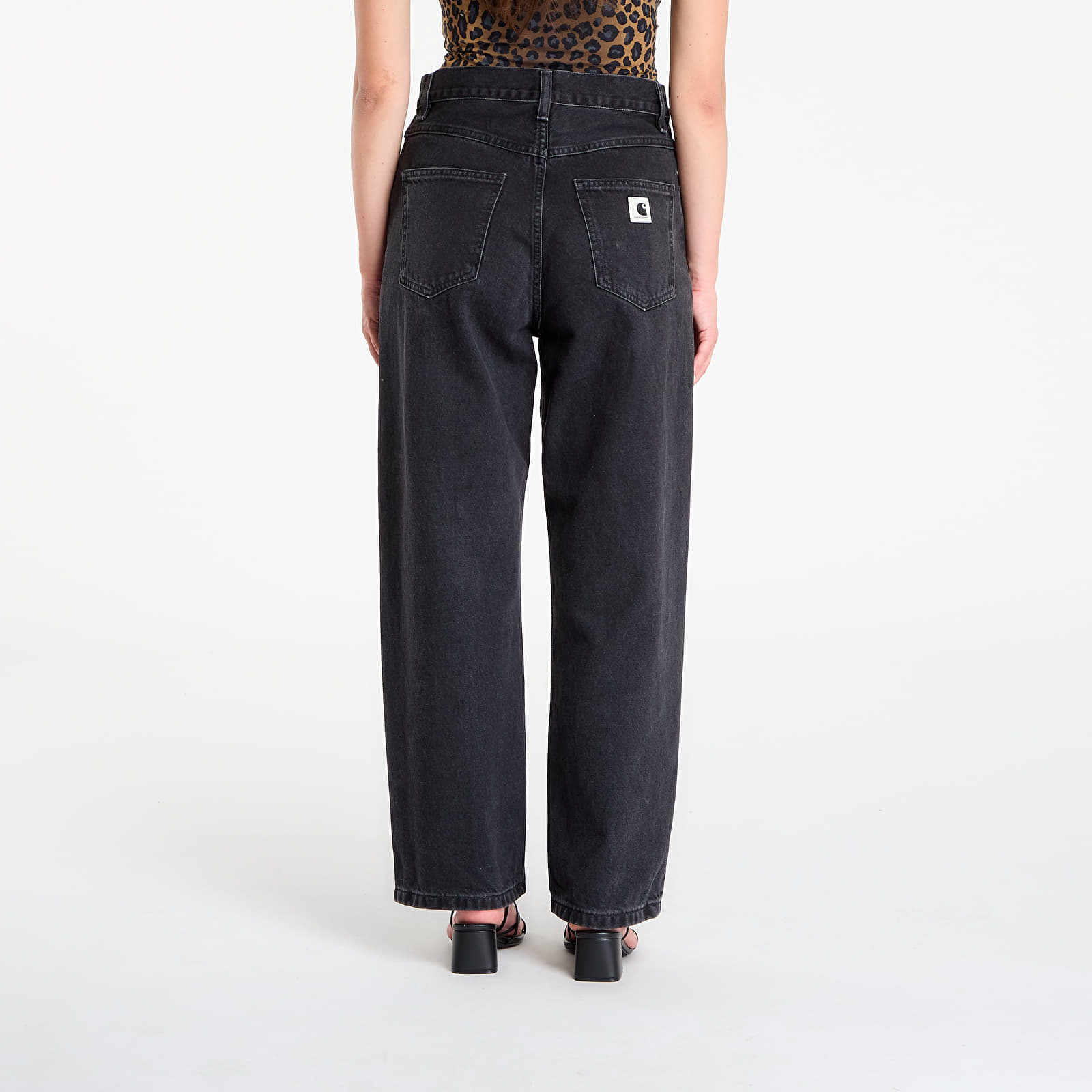 Női farmerek Carhartt WIP W' Brandon Pant Black Stone Washed