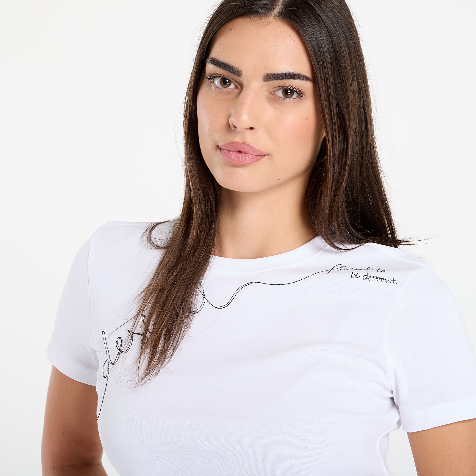 T-Shirts Desigual T-Shirt With Embroidered Lettering White