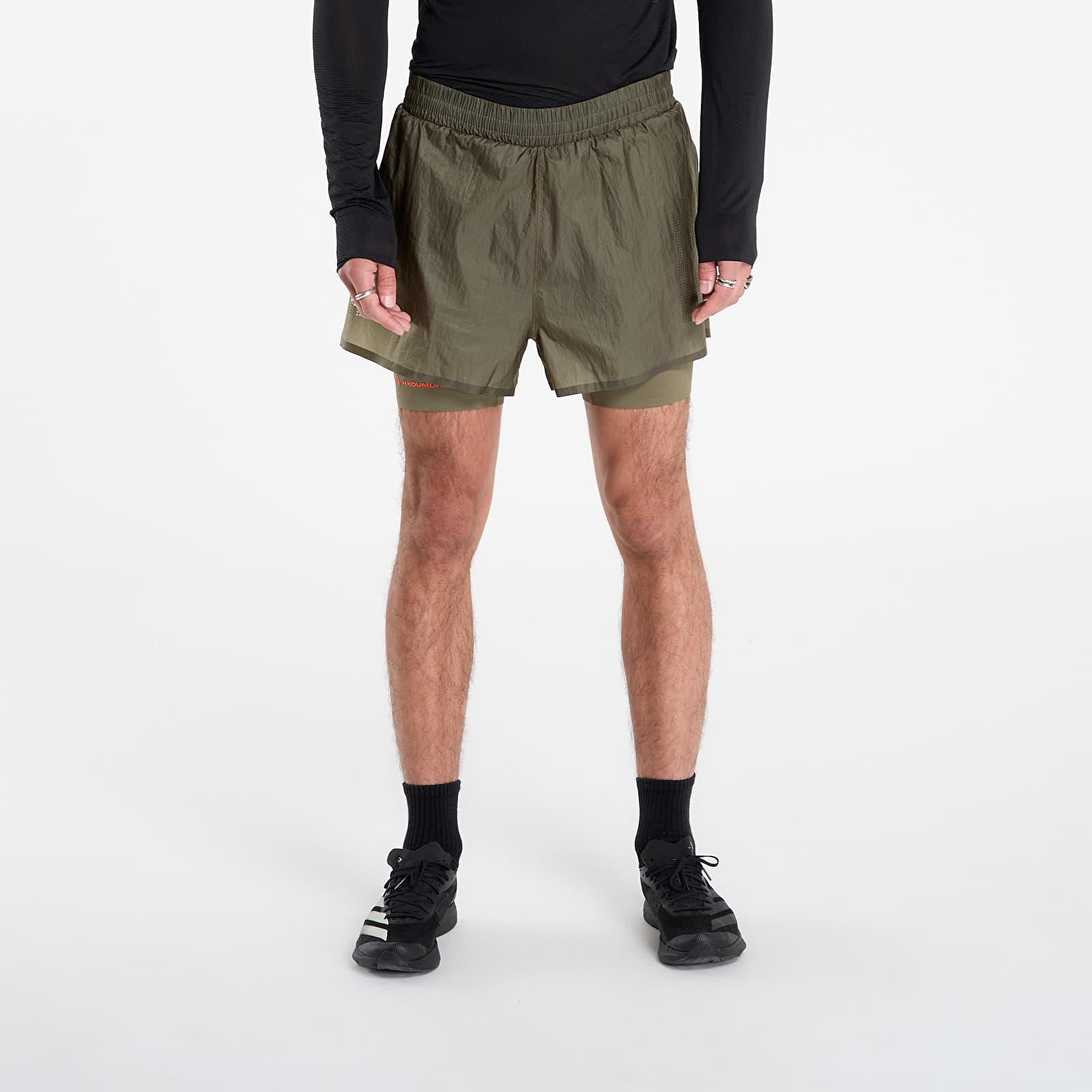 Férfi sortok adidas Adi365 H.Koumori Running 2-In-1 Shorts Olive Strata