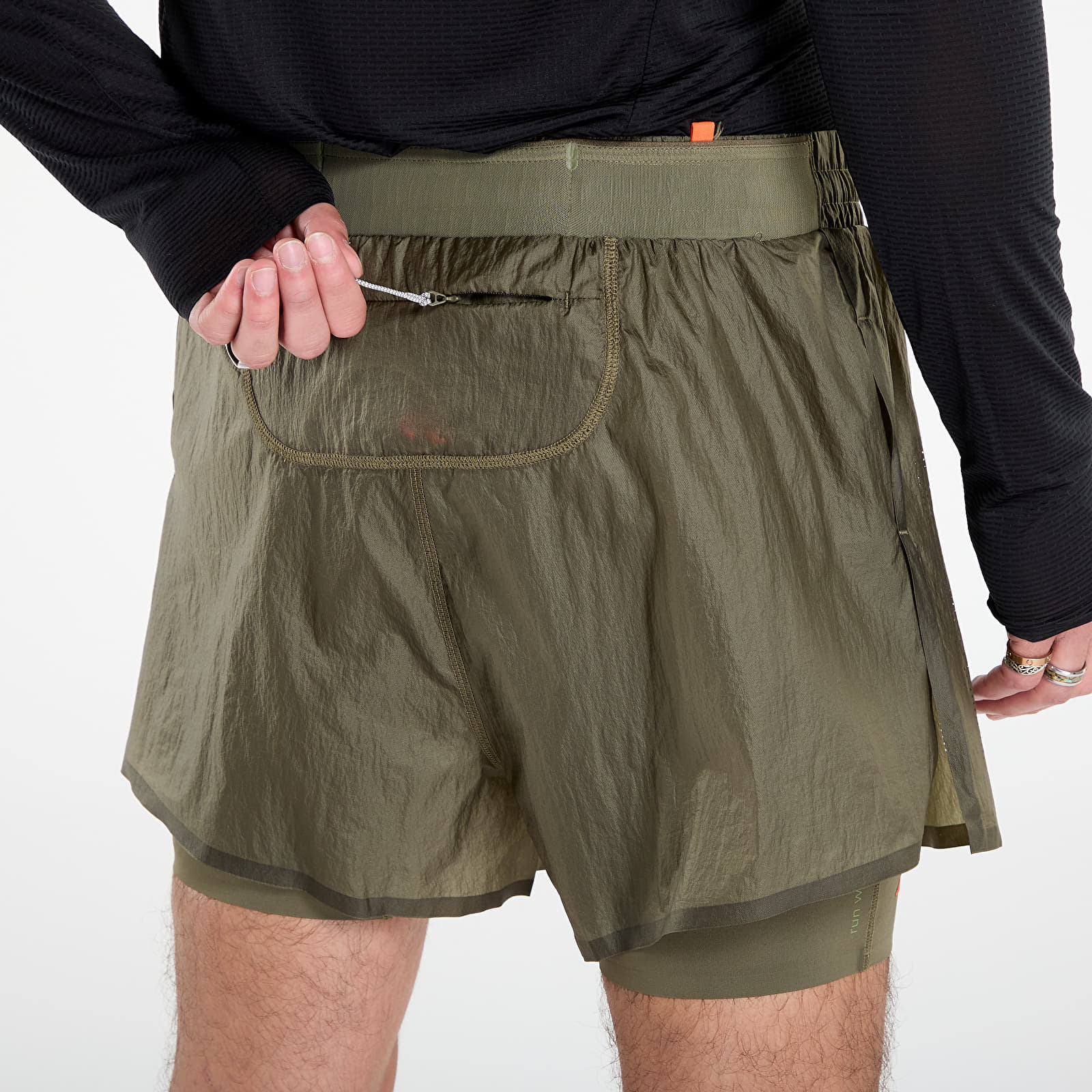 Férfi sortok adidas Adi365 H.Koumori Running 2-In-1 Shorts Olive Strata