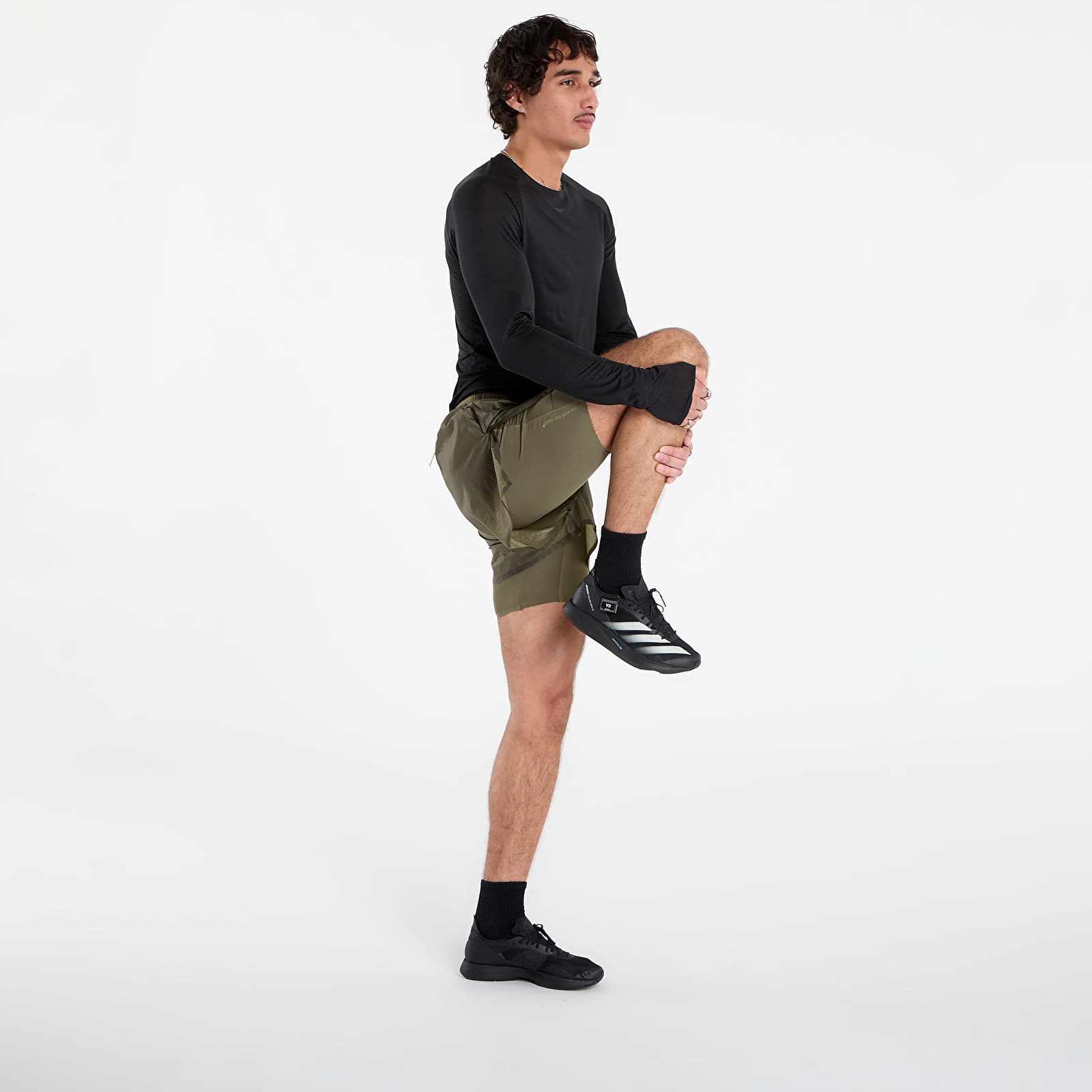 Férfi sortok adidas Adi365 H.Koumori Running 2-In-1 Shorts Olive Strata