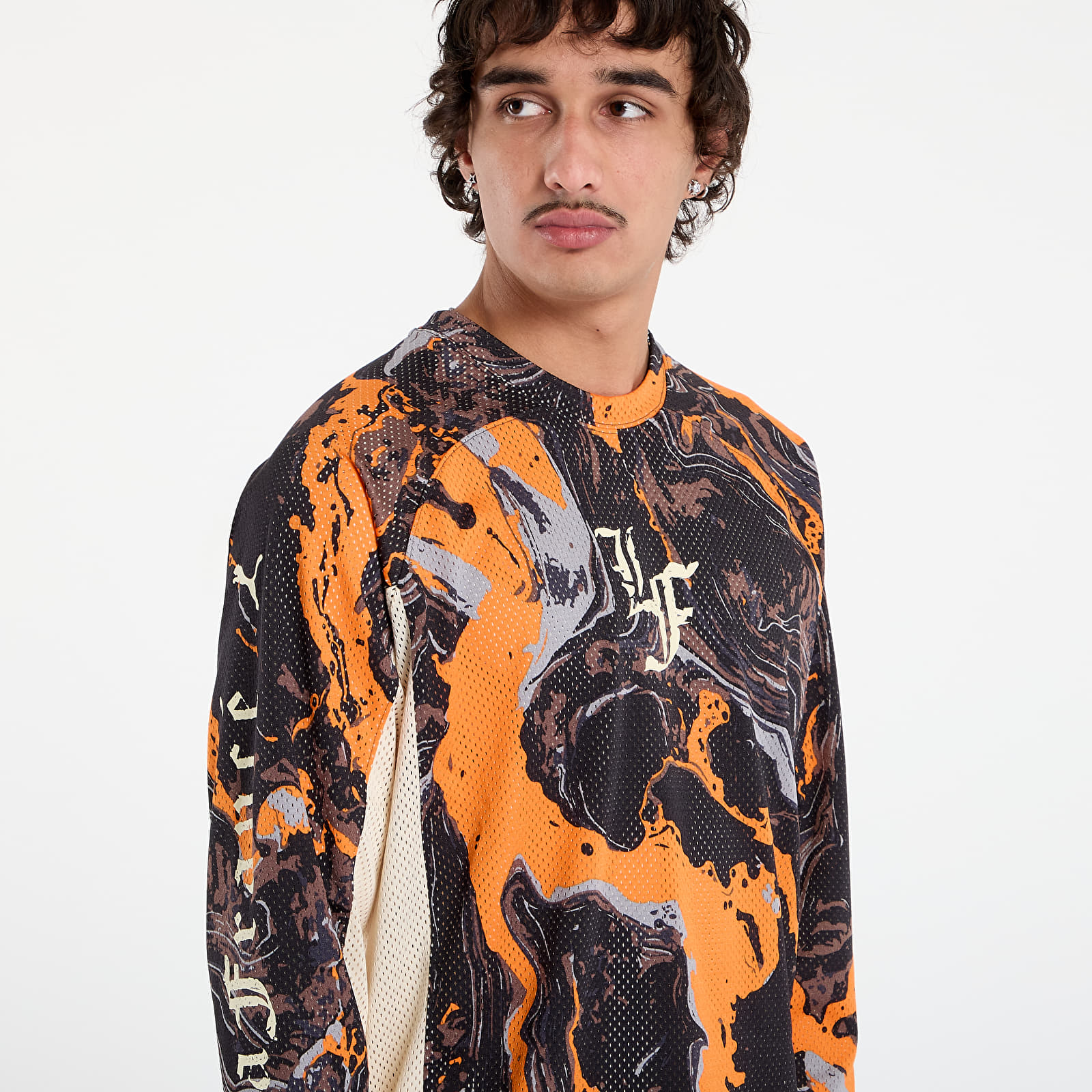 Men's Jerseys Puma LaFrance HEEM Moto Jersey Orange Glo-AOP
