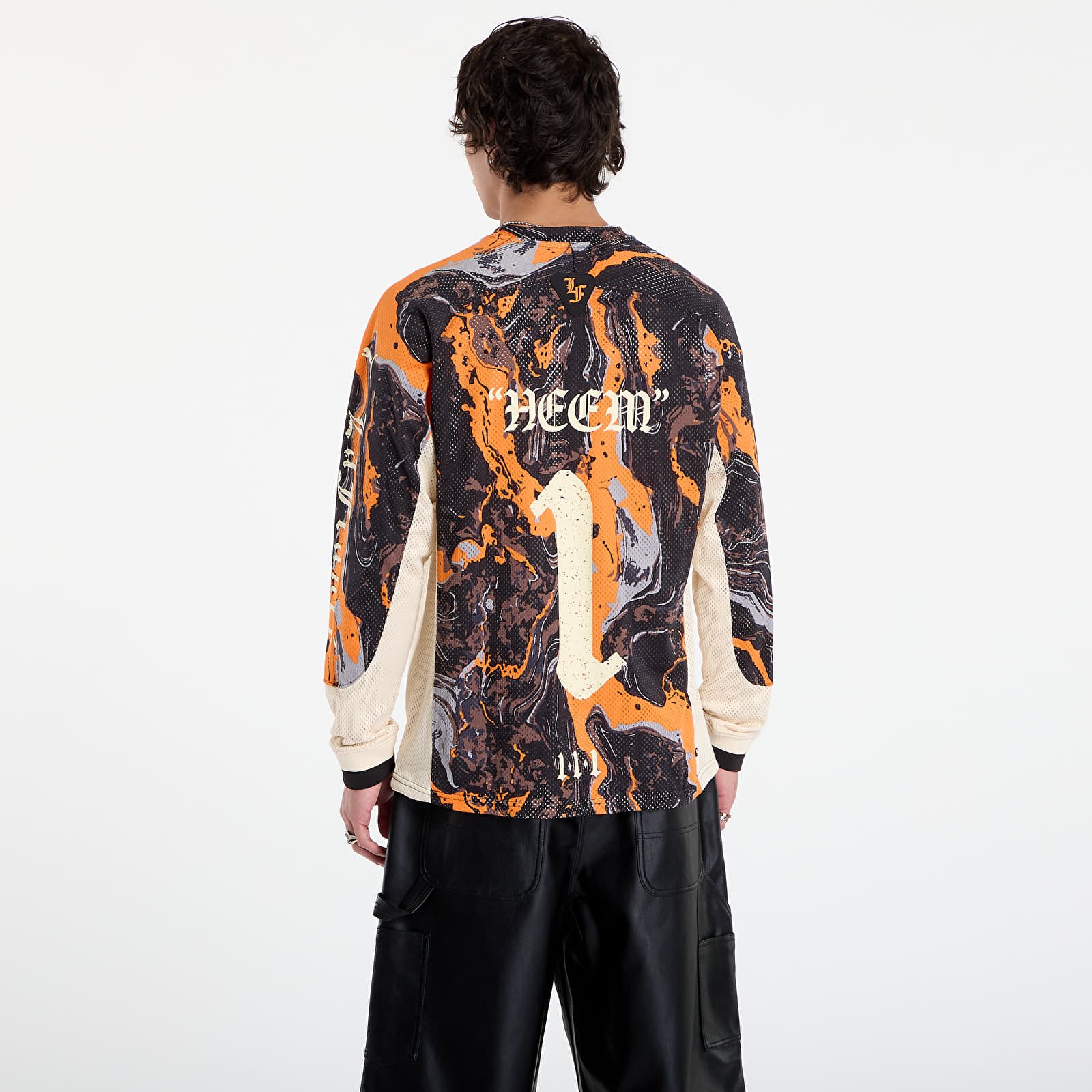 Men's Jerseys Puma LaFrance HEEM Moto Jersey Orange Glo-AOP