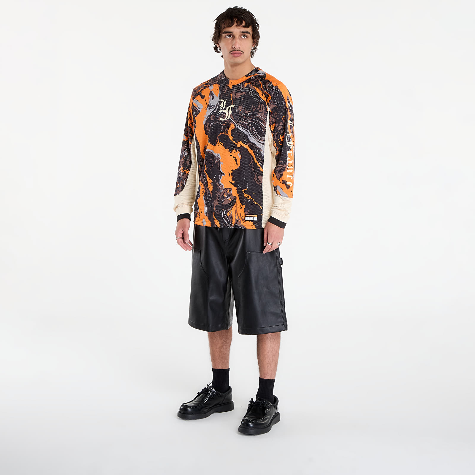 Men's Jerseys Puma LaFrance HEEM Moto Jersey Orange Glo-AOP