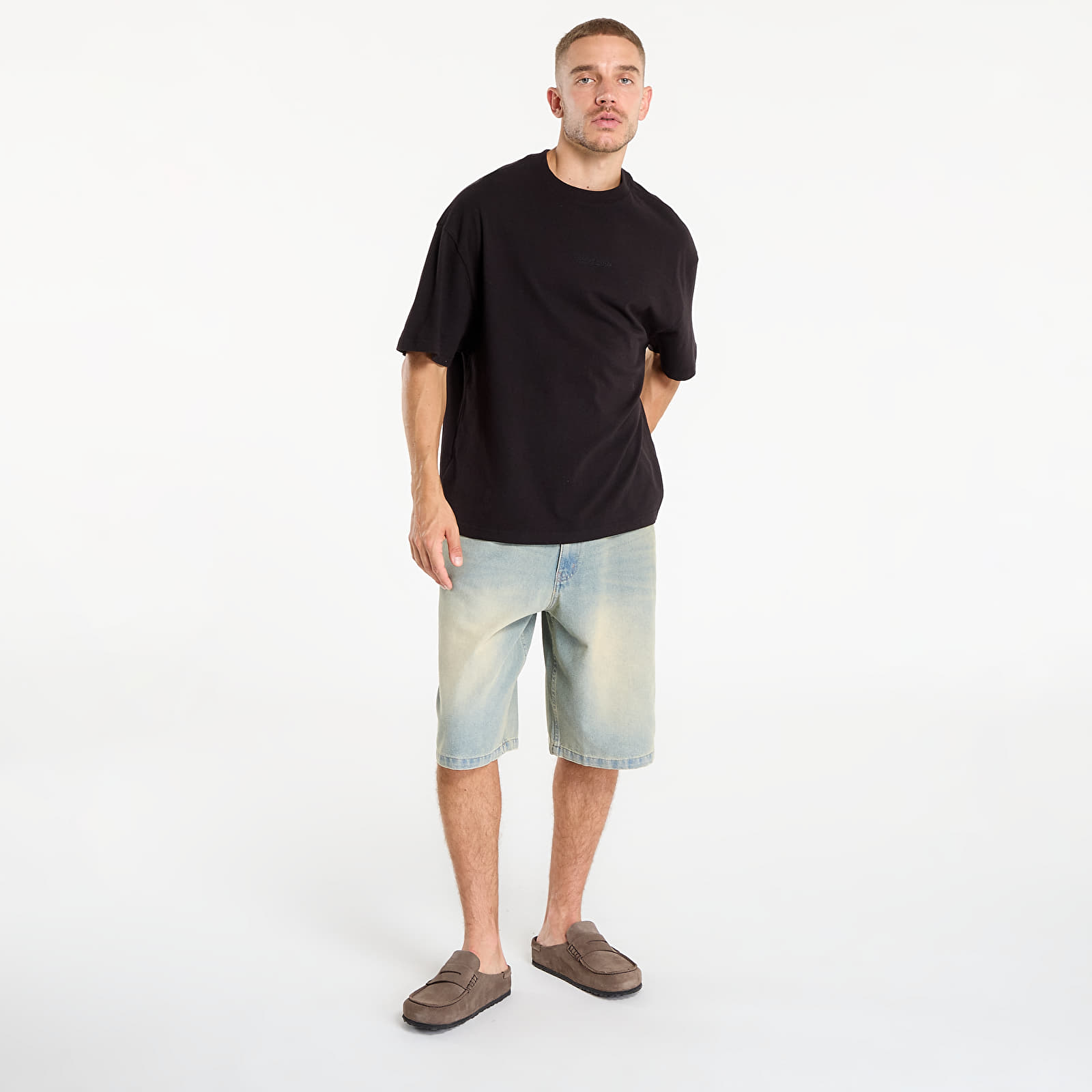 T-Shirts Mitchell & Ness Branded Script Oversized Tee Black