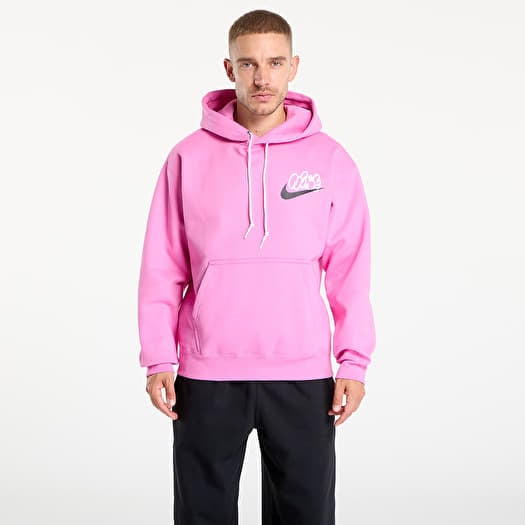 Sweatshirt Nike Solo Swoosh Men's Fleece Hoodie Playful Pink