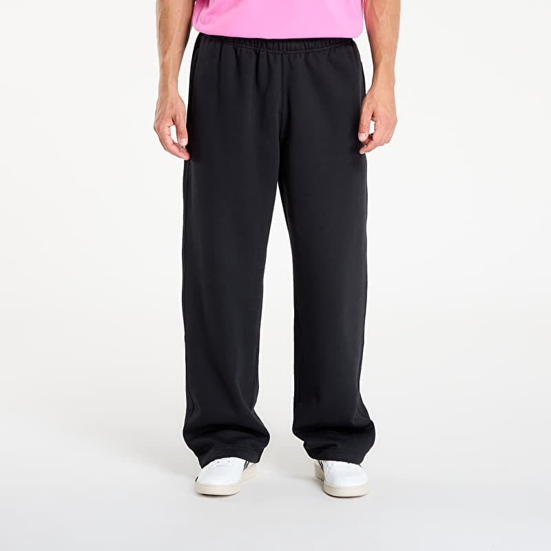 Tepláky Nike Solo Swoosh Men's Fleece Open-Hem Pants Black/ Black/ White