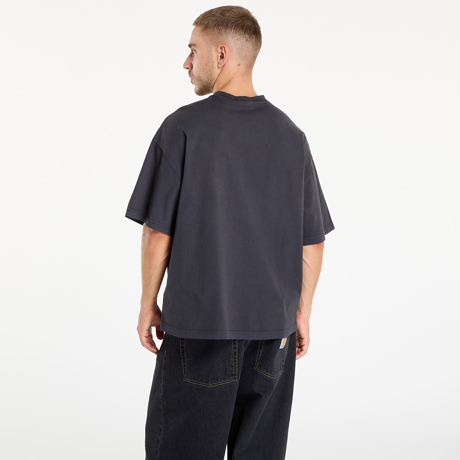 T-Shirts Männer Carhartt WIP S/S Hudson Pocket T-Shirt Black Chalk Wash