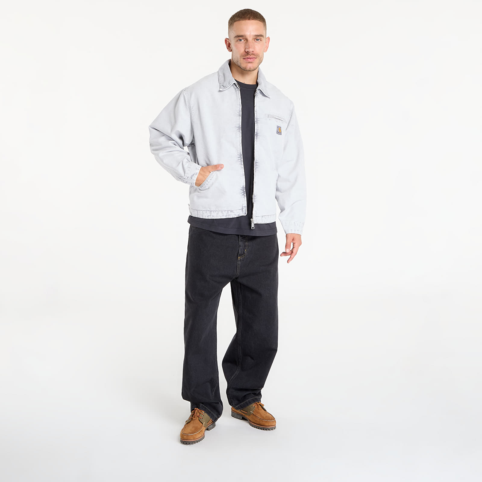 Jacken Carhartt WIP OG Detroit Jacket Black/ Black Chalk Wash