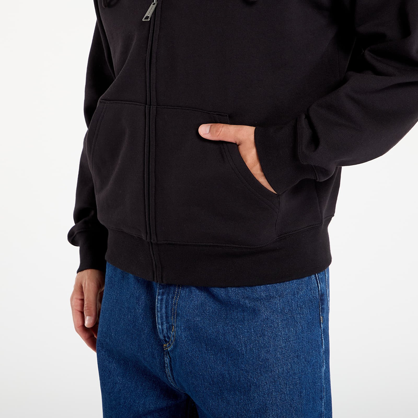 Kapucnis pulóverek és pulcsik Carhartt WIP Hooded Heart II Hartt Sweat Jacket Black