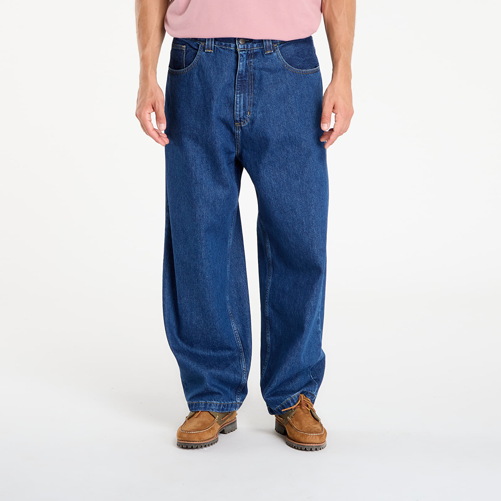 Férfi farmerek Carhartt WIP Brandon Pant Blue Stone Washed