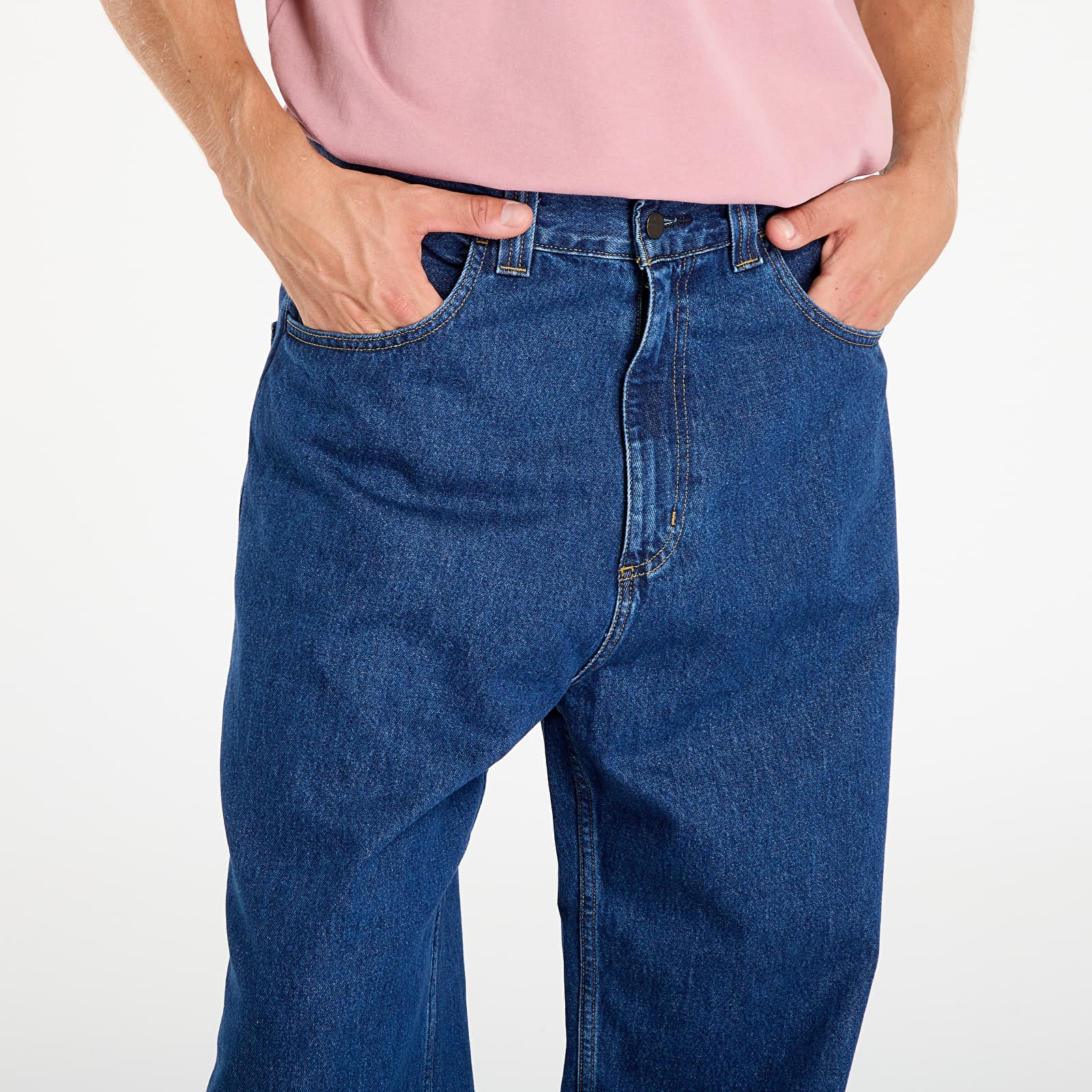 Férfi farmerek Carhartt WIP Brandon Pant Blue Stone Washed
