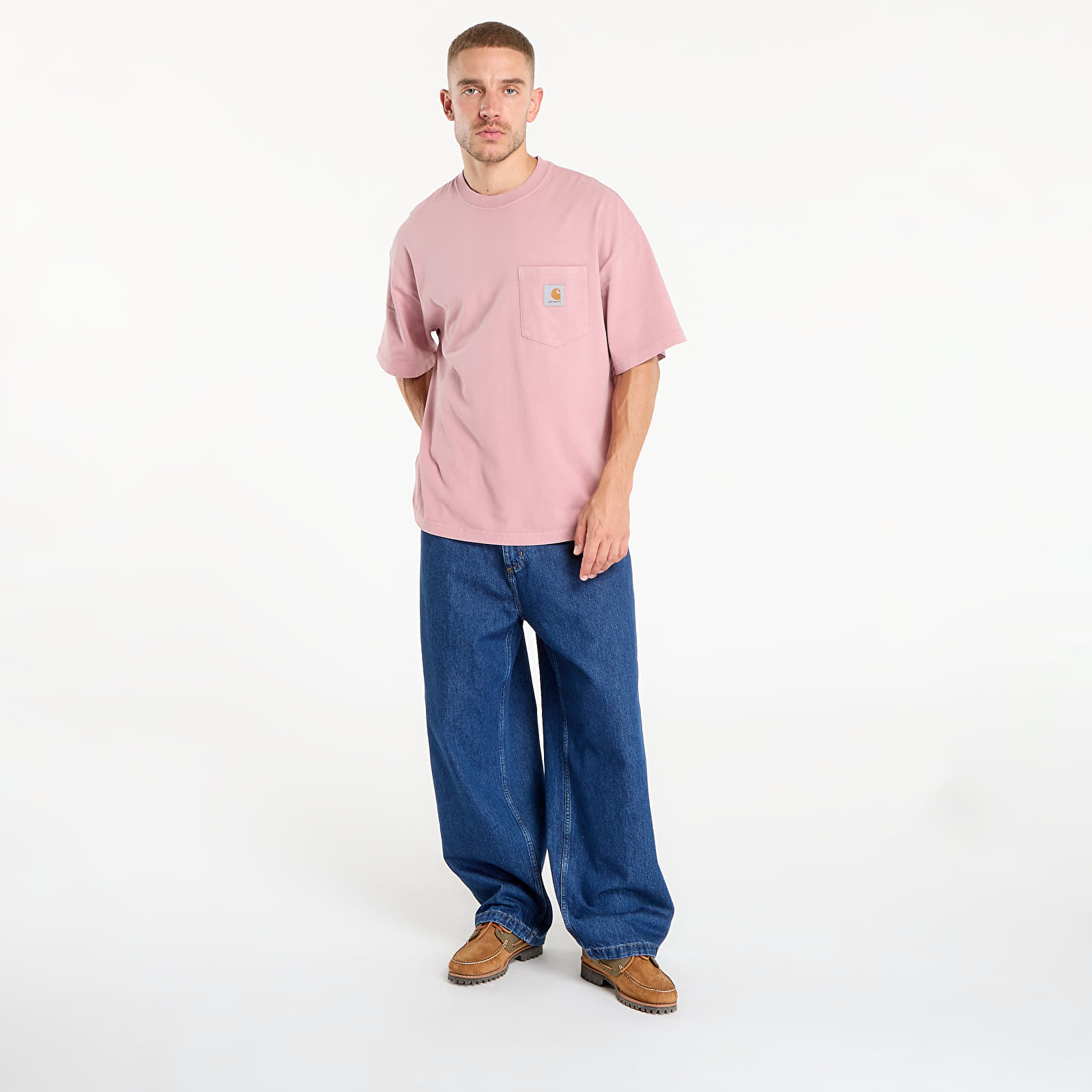 Férfi farmerek Carhartt WIP Brandon Pant Blue Stone Washed