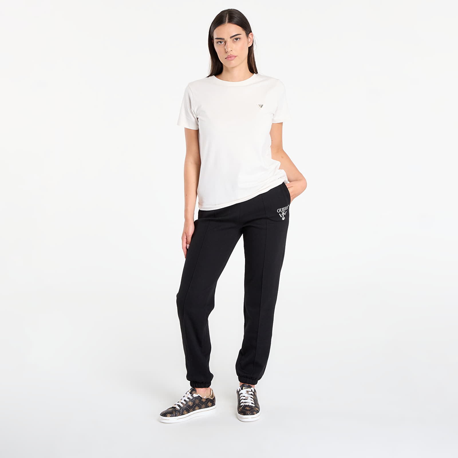 Sweatpants GUESS Roberta Cuff Long Pants Black
